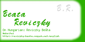 beata reviczky business card